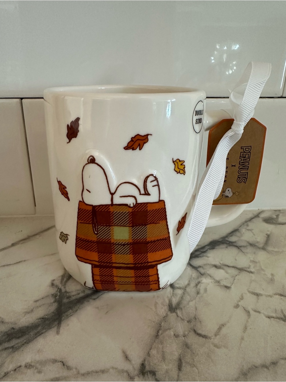 Peanuts Snoopy Fall Mug – “Fall Is in the Air” – Double-Sided